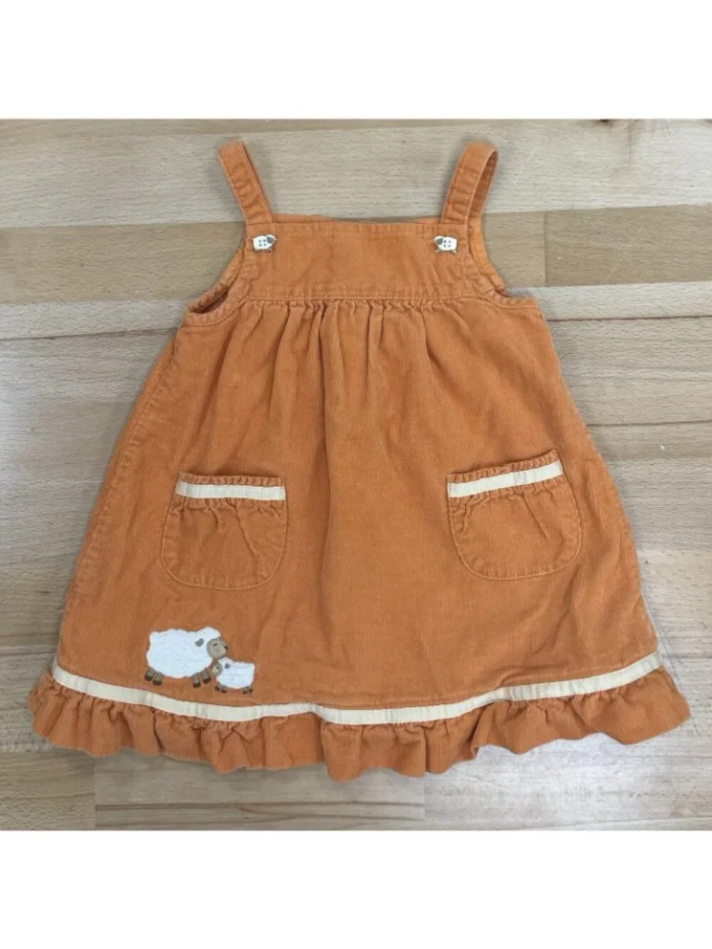 Gymboree Vintage Corduroy Sheep Jumper Set 2006 Wooly Pals Bodysuit/Dress